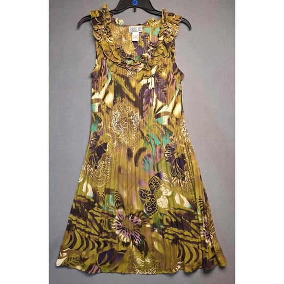 Robbie Bee Size 6 Dress Fairy Whimsy Ethereal Pleated Ruffled Collar Lined Light - Picture 1 of 8